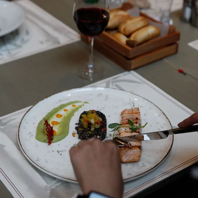 Filet de saumon et légumes